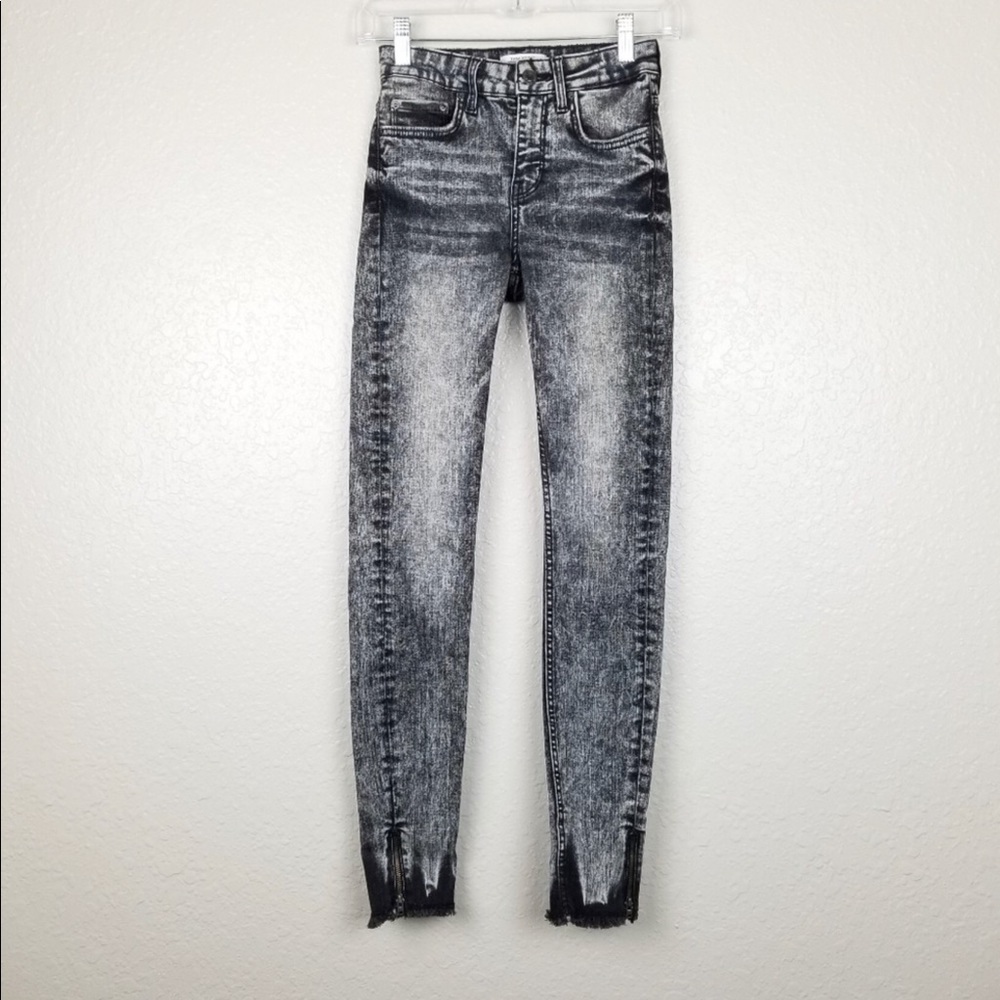 Zara Black and Gray Women Jeans